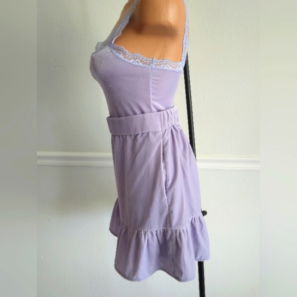 J. Crew Lilac Velvet Ruffle Skirt - Picture 3 of 6